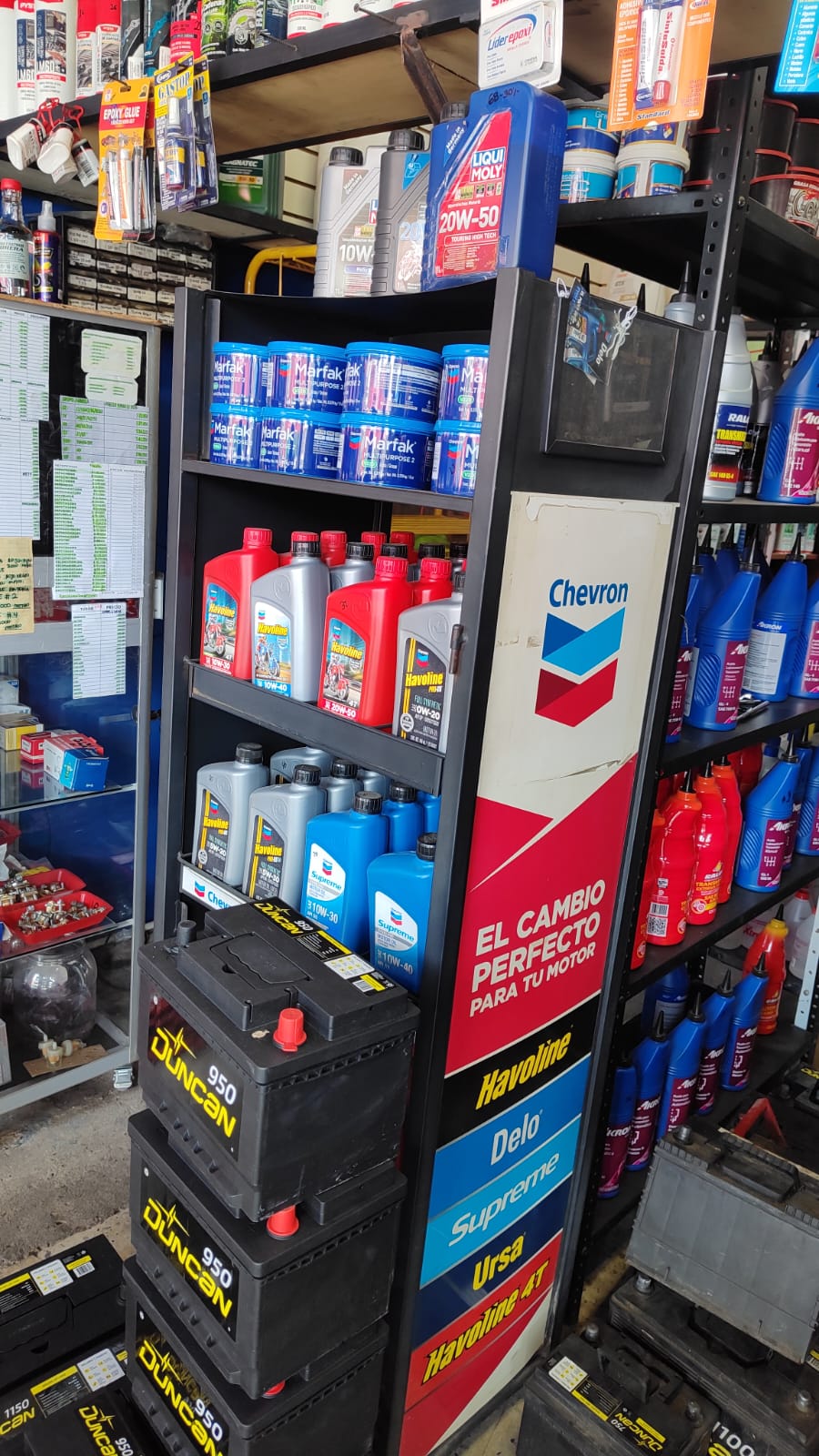 Lubricantes Chevron Havoline y Mobil